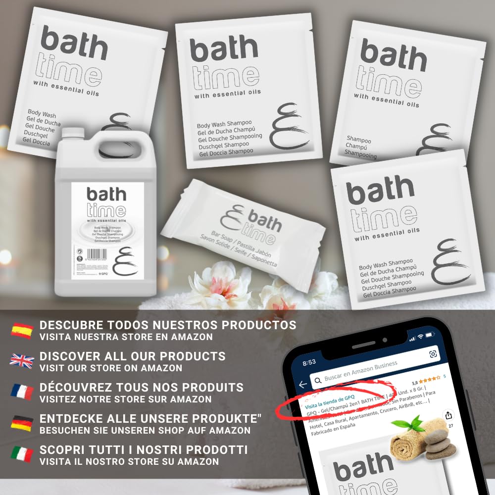 Kit Amenities Hotel Olive - 100 Shampoo + 100 Gel Doccia + 100 Saponette, Senza Parabeni - Foto 9