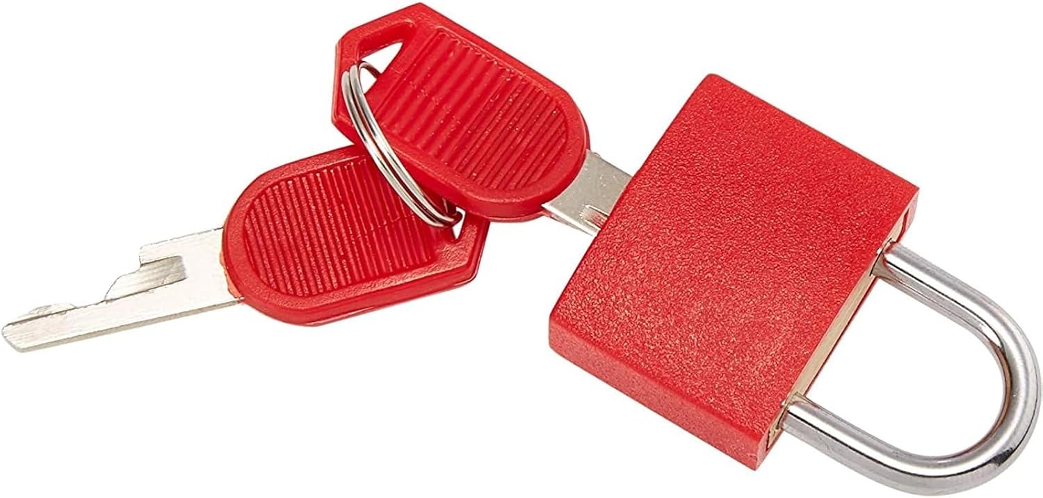 Mini Luggage Locks, Colorful Suitcase Padlocks with Keys (4 Pack)