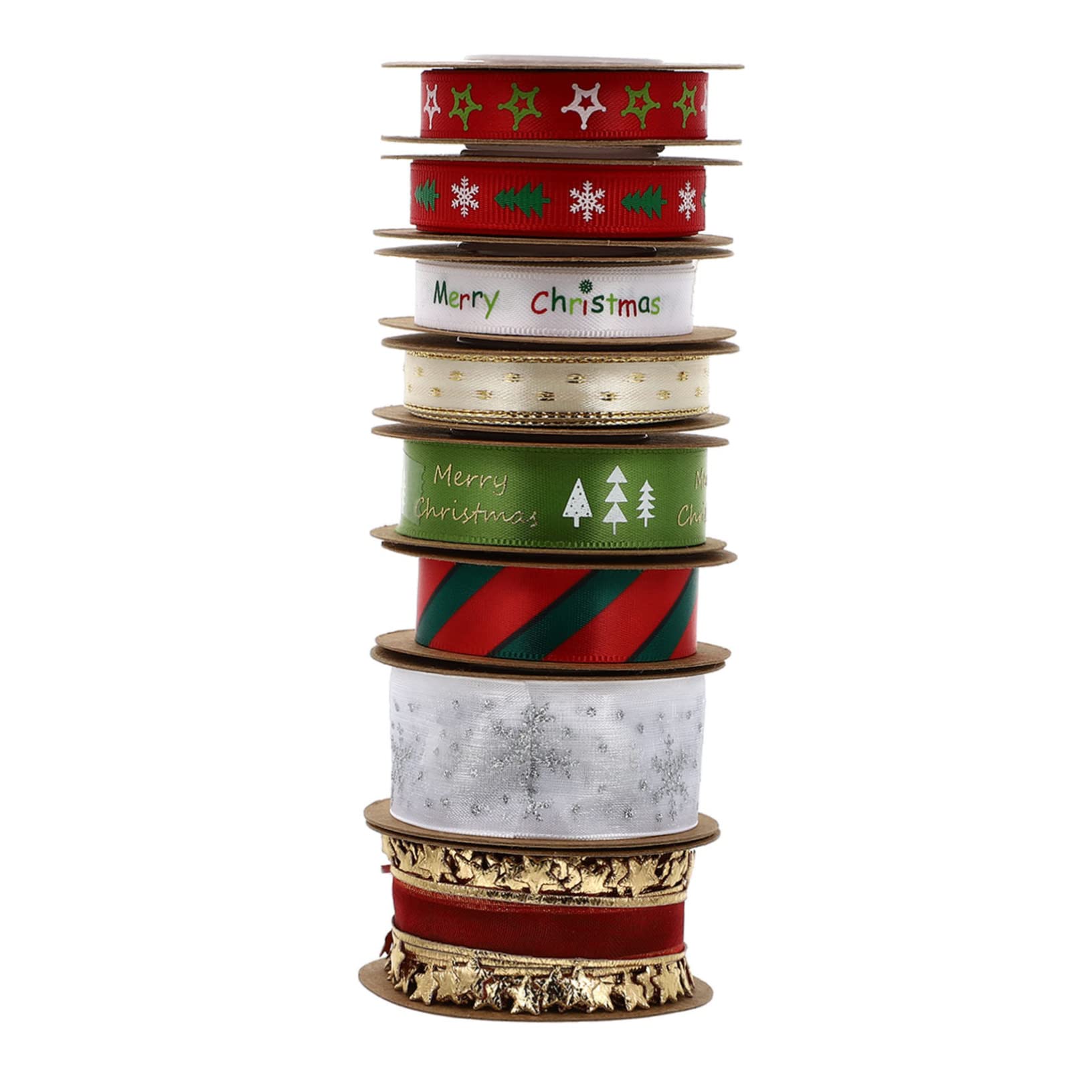 Tofficu 16stücke Teiliges Weihnachtsband Bunte Geschenkverpackung Für Weihnachtsdekoration Und Partyverzierungen Aus Strapazierfähigem Für Und Bastelprojekte