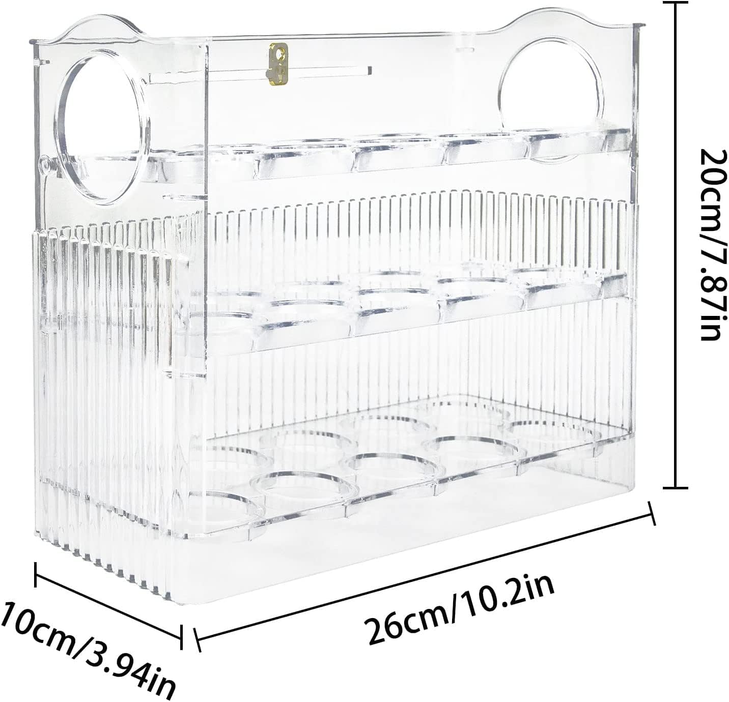 Baboerben 30 Capacity Egg Holder For Refrigerator,Egg Organizer For Refrigerator,Plastic Egg Holder With Time Scale,Suitable For Refrigerators, Kitchen Countertops Egg Storage Containers