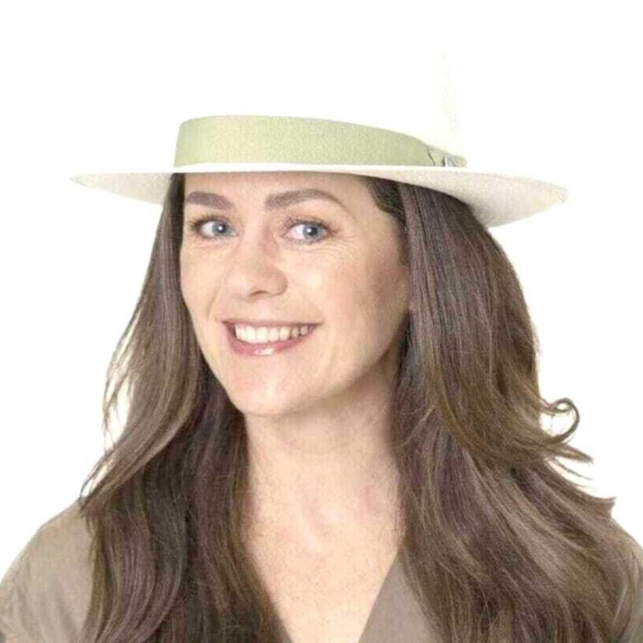 Lierys Lendamo Panama Hat Men White-Blue 7 3/8-7 1/2