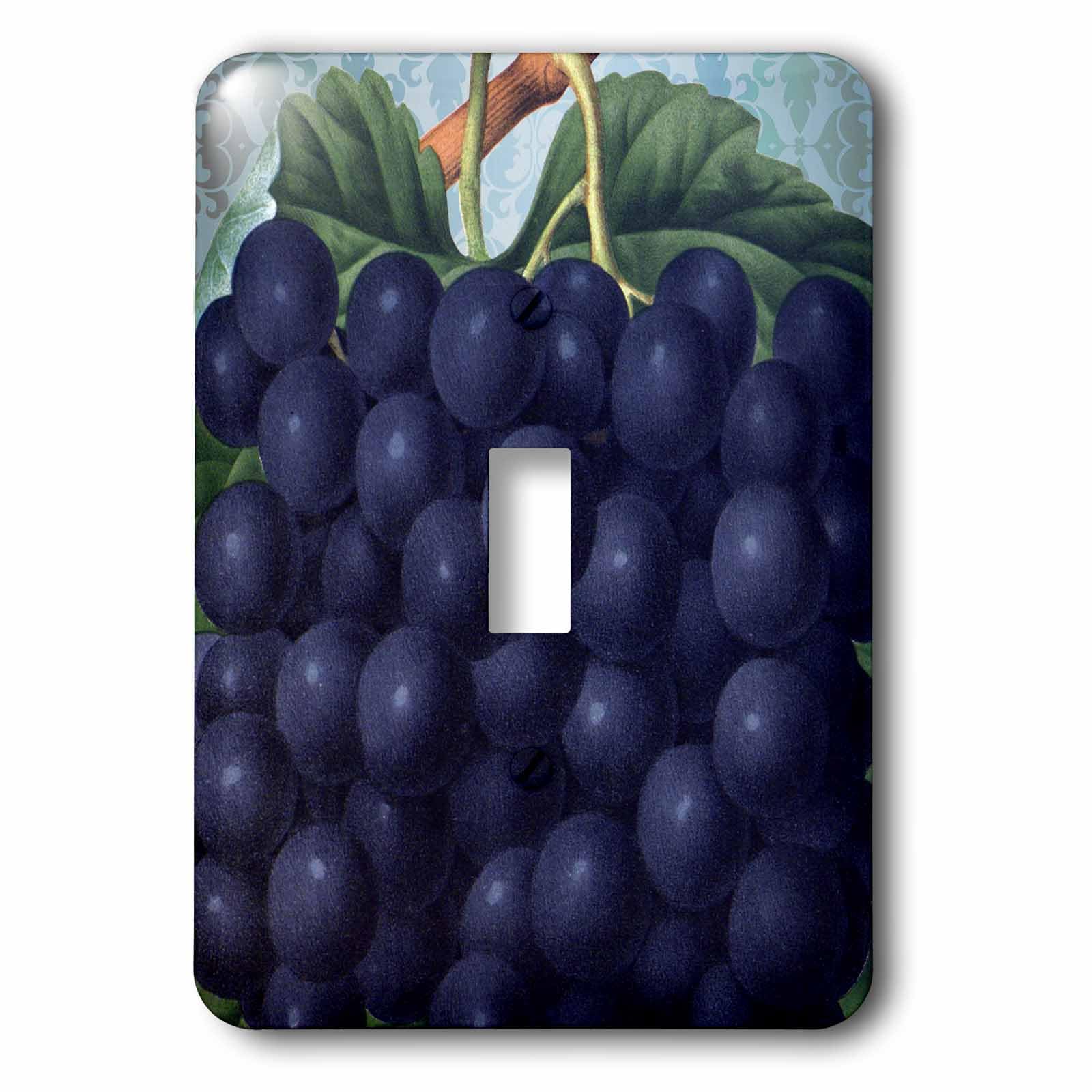 Cache interrupteur vintage violet raisin pour déco de cuisine rétro