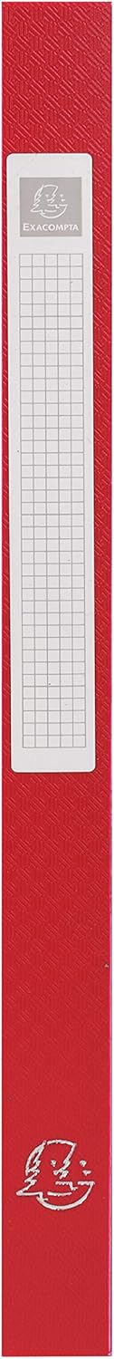 Exacompta - Ref 59685E - Uni PP Elasticated Filing Box - 250 x 330mm in Size, Suitable for Holding A4 Documents, 25mm Spine, Opaque Polypropylene, Spine Label - Red