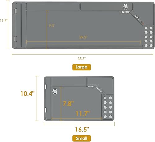 Miniatura 9 de OneTigris Gun Cleaning Mat Rifle Pistol Gun Mat with Magnetic Dots, Non-Slip Oil Resistant