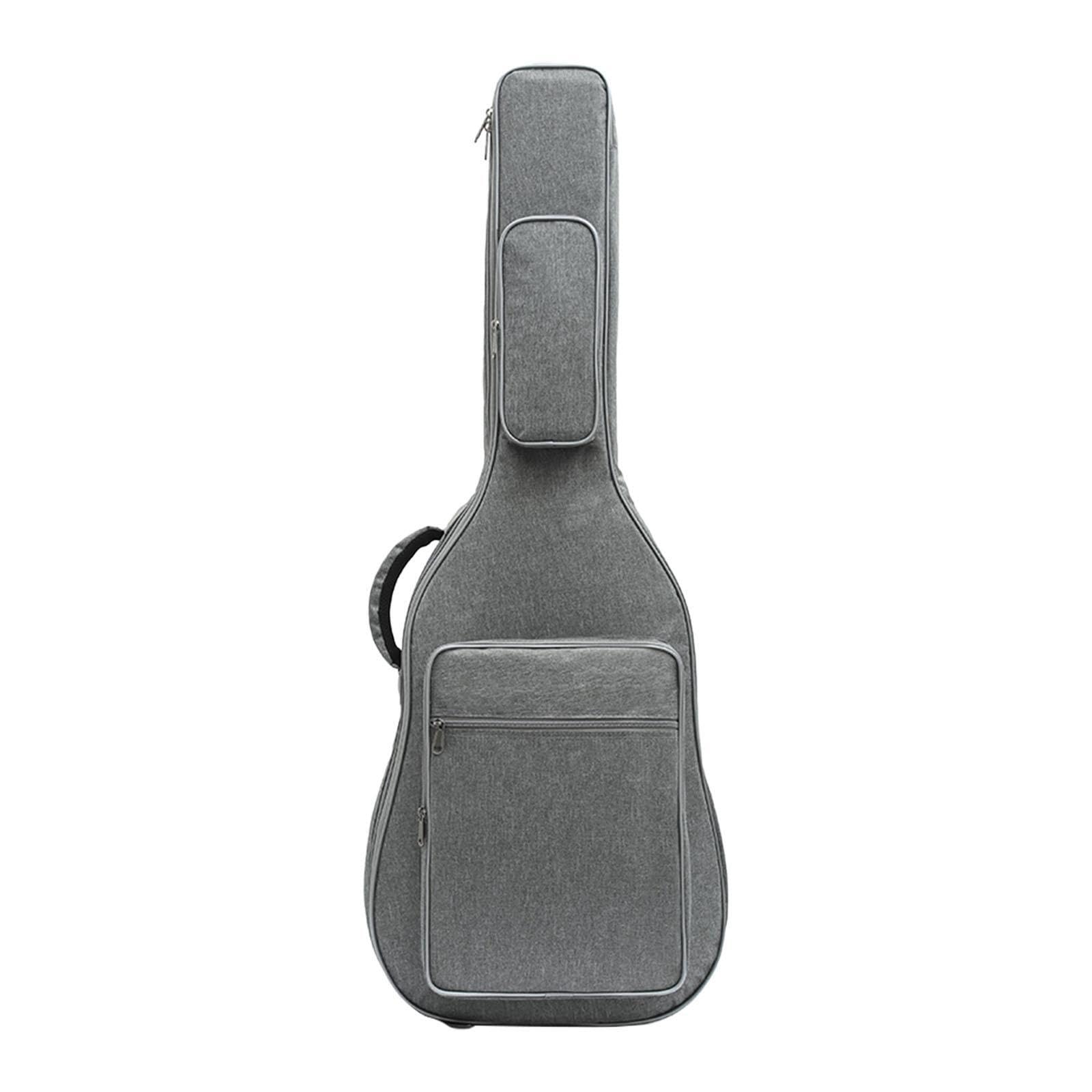 Pokrowiec na gitarę elektryczną, pokrowiec na gitarę, koncert, z dużą kieszenią akcesoria, pliki muzyczne, notatniki, kable, elektryczną, Szary, 38x8x103 cm