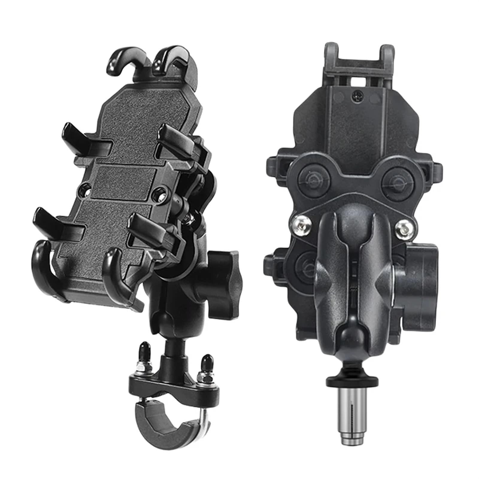 Support Telephone Velo Support Téléphone Tige Fourche Moto Avec Guidon D'amortisseur Support Navigation GPS Téléphone 4.7 À 7.1 Pouces Support Antichoc Telephone Moto Rotation(Shock-absorbing R)