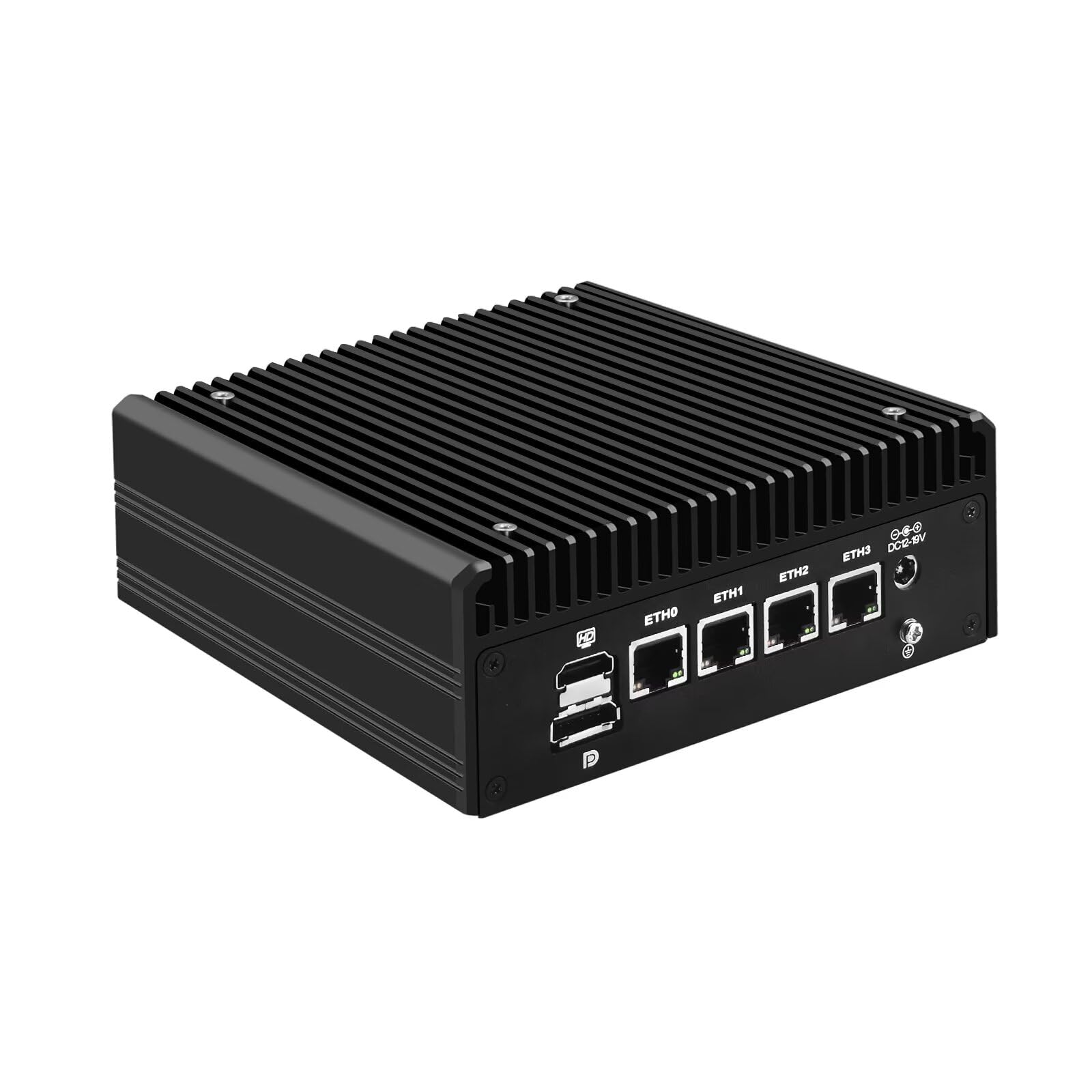 SJRC AMD Ryzen 5 5500U Fanless Mini PC 4X i226-V 2 5GbE LAN 6-Core Desktop Radeon Graphics Triple