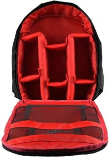 camera backpack outdoor camera backpack, video digital shoulder bag, waterproof photo backpack for DSLR, plain red, One Size, Classic