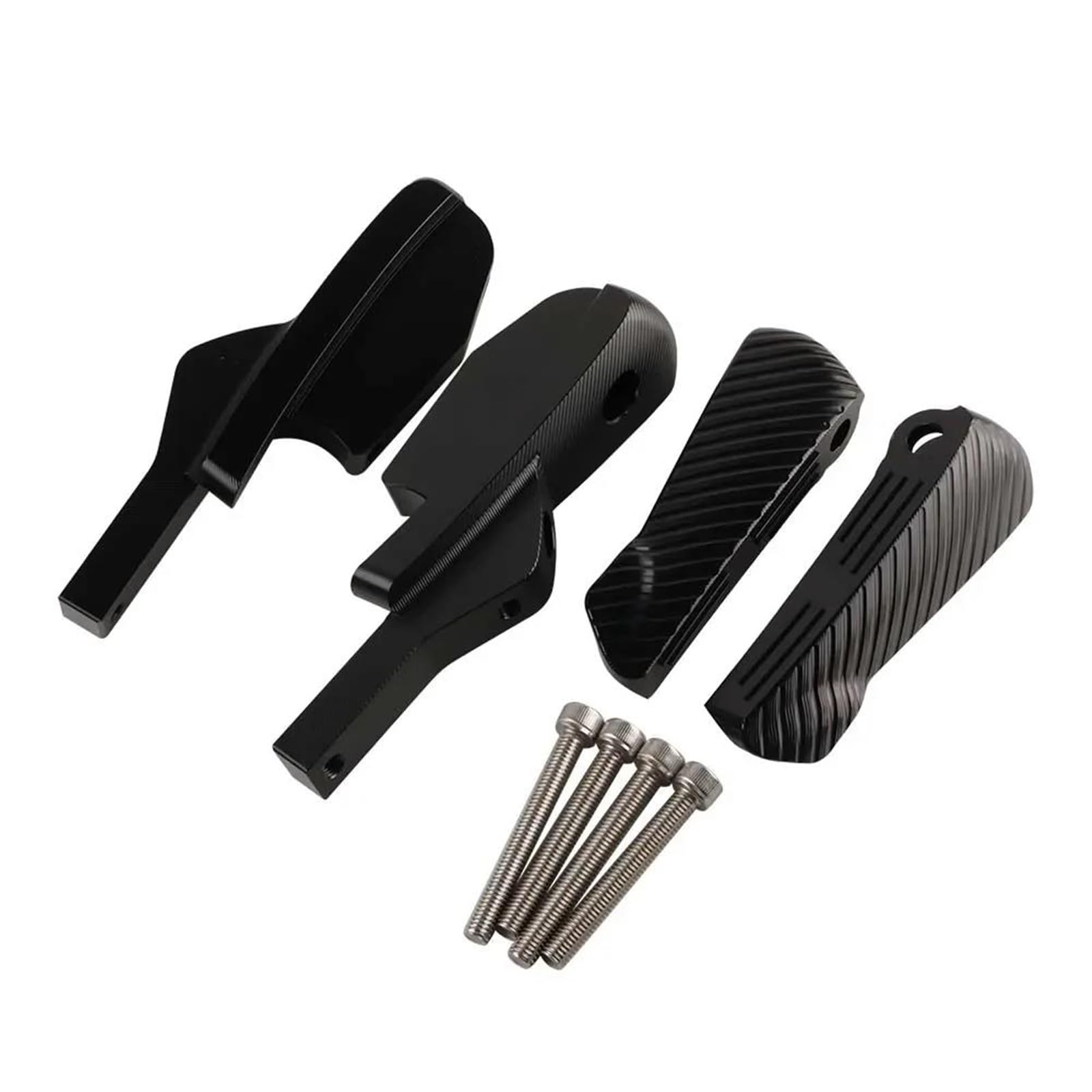 Repose-pieds passager noir pour Vespa GTS 300 en aluminium usiné haute résistance