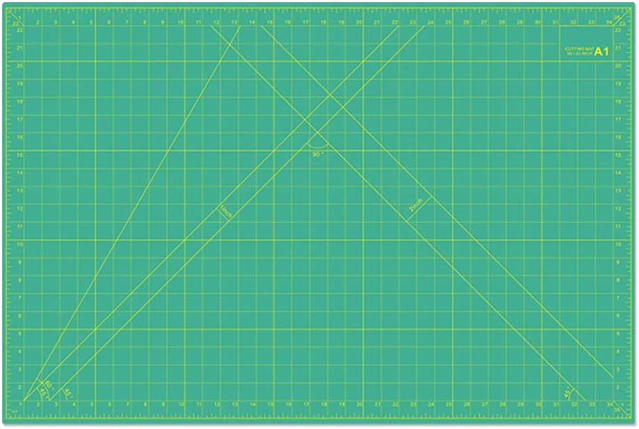 Self-Healing Cutting Mat, FOME A1 Size Cutting Mat 24x36in 5 Layer PVC Construction Double Sided Non-Slip 3mm Thick Professional Gridded Rotary Mat for Cutting, Sewing, Crafts and Cropping Photos