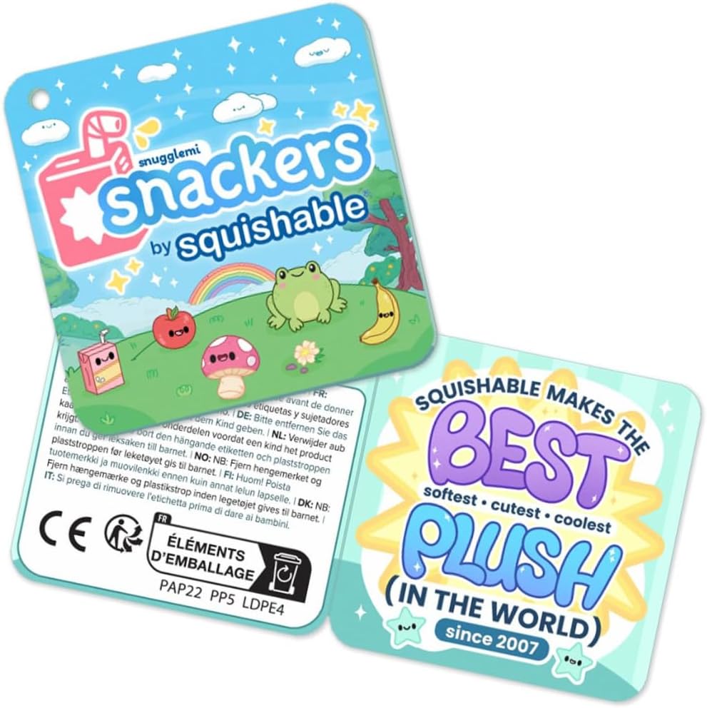Squishable - Snugglemi Snackers Firefly - Garden Collection - 7 in - Soft Toy Collectible Stuffed Animal - Beans
