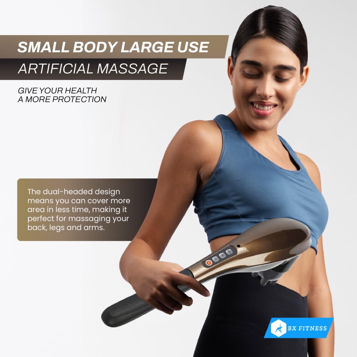 Masażer ręczny BX Fitness, przenośny, ergonomiczny design