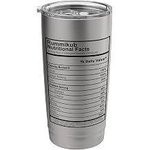 Rummikub Nutritional Facts Black Stainless Steel Insulated Tumbler