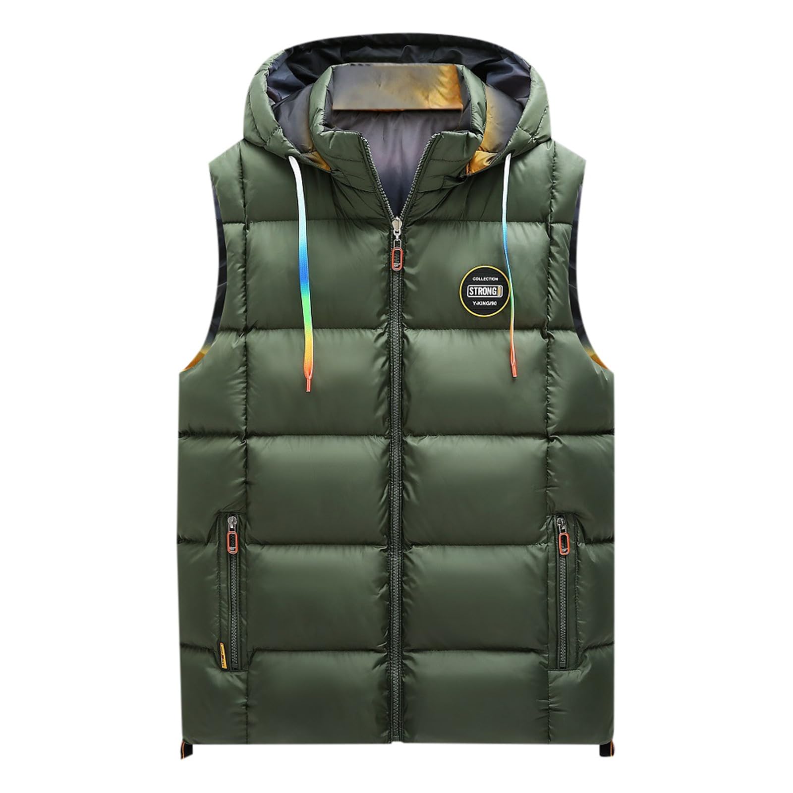 Doudoune kaki homme légère et veste camel imperméable - 5