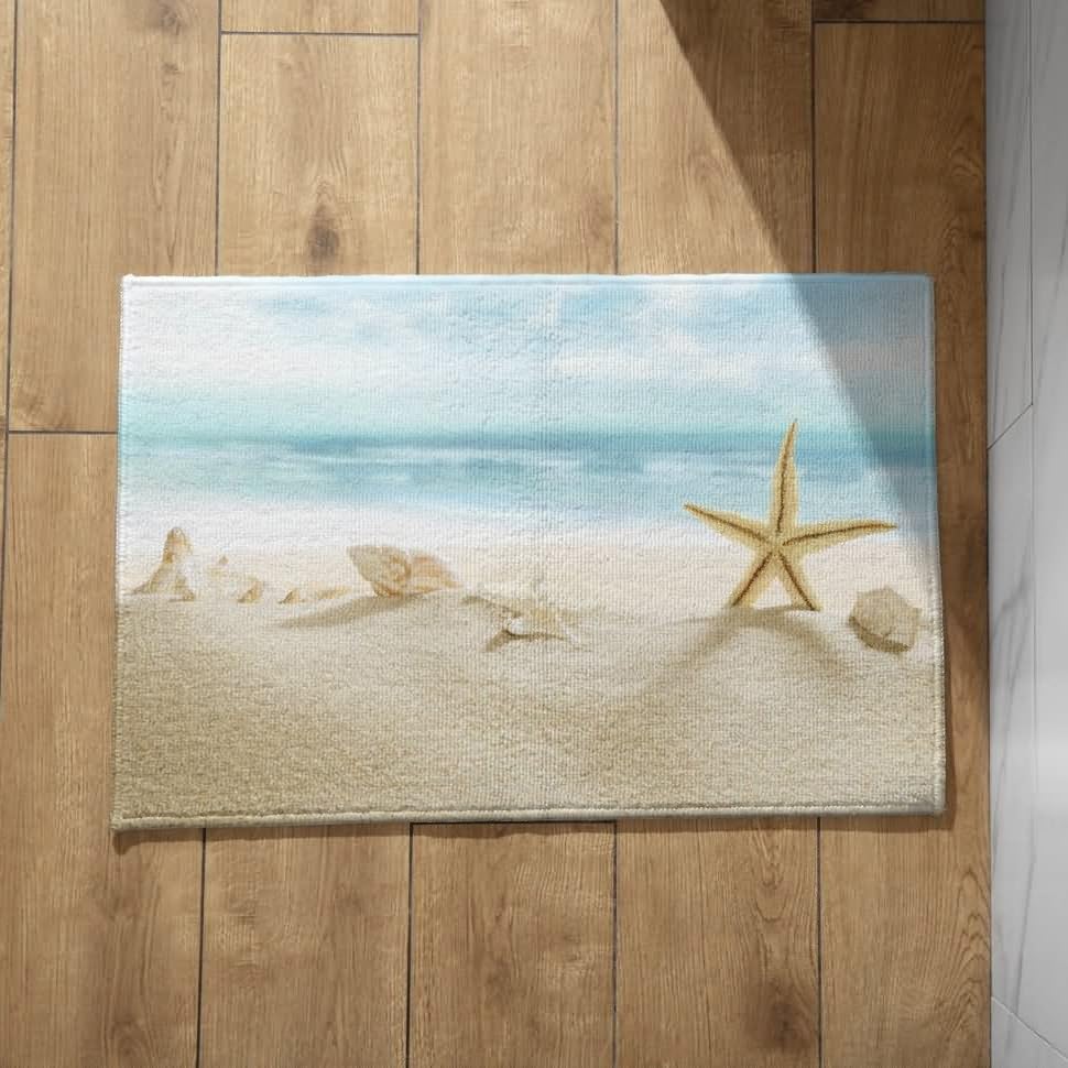 CEVAN Alfombra Juvenil Felpudos Exterior Originales Conchas de Playa Alfombra Pequeña Felpudo Exterior Entrada Casa Grande 45x75cm