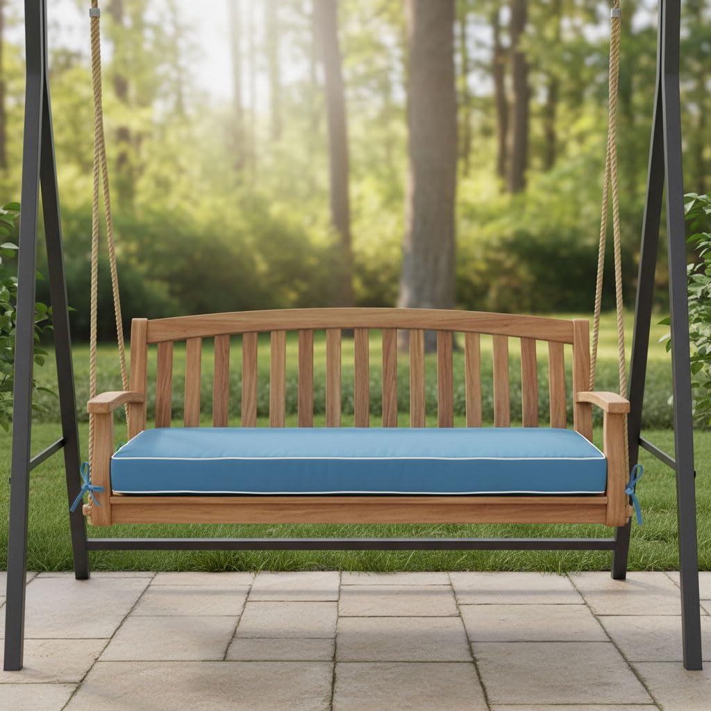 60 Inches Outdoor Bench Swing Cushions,Large 3 Seater Water Resistance Foam Cushion for Patio Porch Furniture