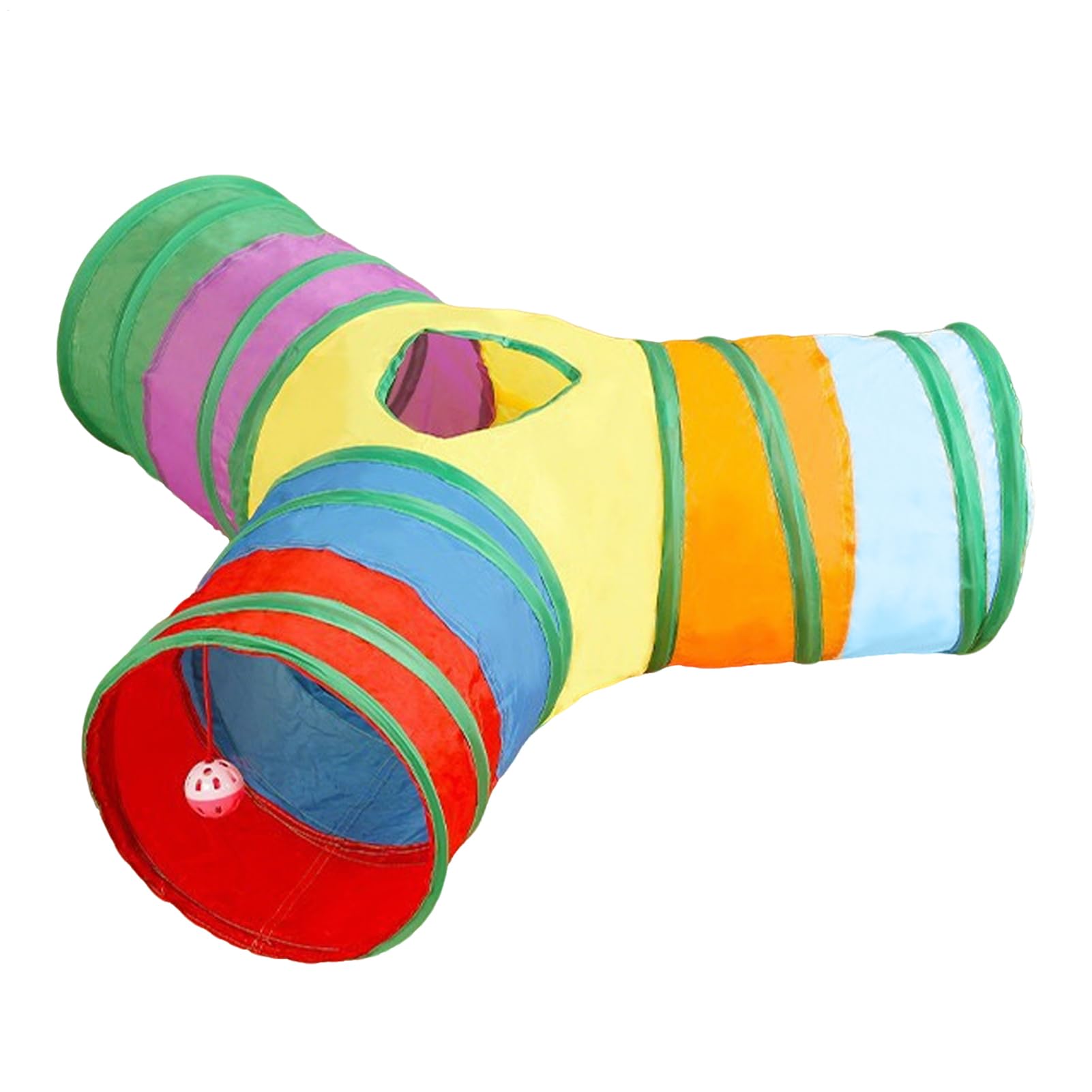 Vuggdt Tunnel for Cats - 3-Way Cat Indoor Interactive Toy - Kitten Exercise Tunnel,for Outdoor Home Backyard Lawn Enrichment Exercise Pet Puppy Bunny