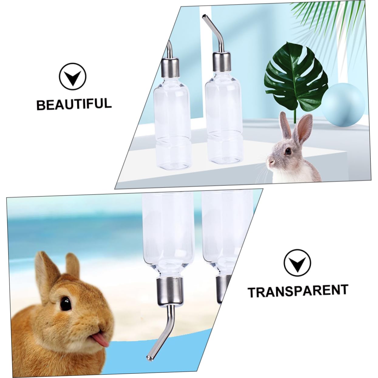 3sets Große Wasser Flasche Meerschweinchen Trinker Eichhörnchen Trinken Flasche Dispenser 2 Stücke * 3