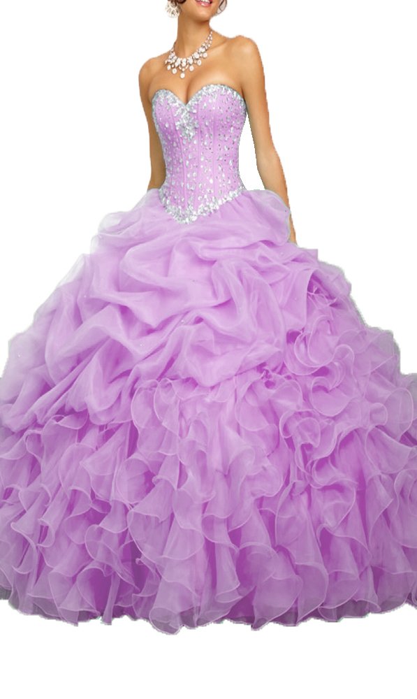 Carnivalprom Women's Ruffles Quinceanera Dress Prom Dresses Beading Evening Dress