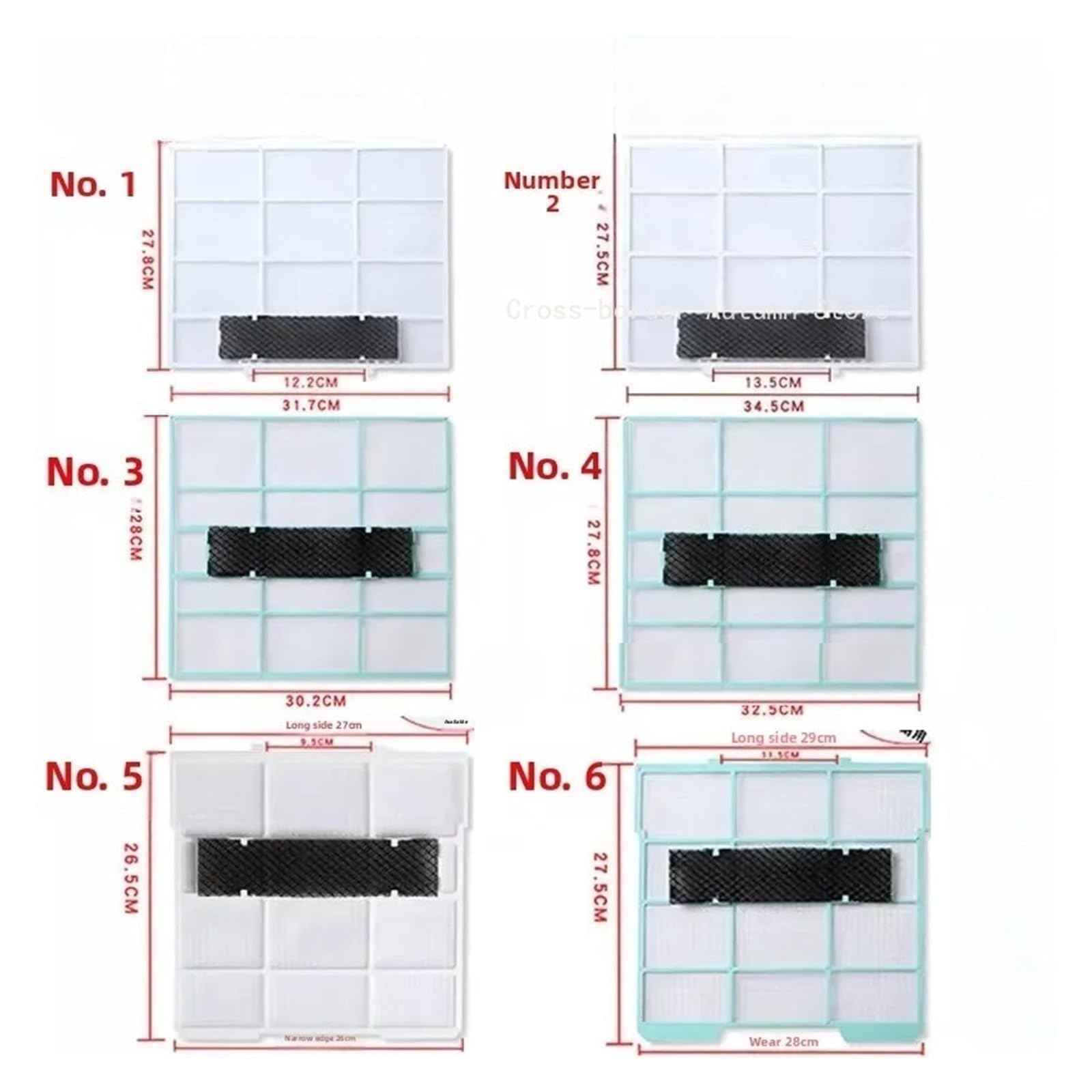 Filtro dell'Aria condizionata, Compatibile con Midea,(SET2)