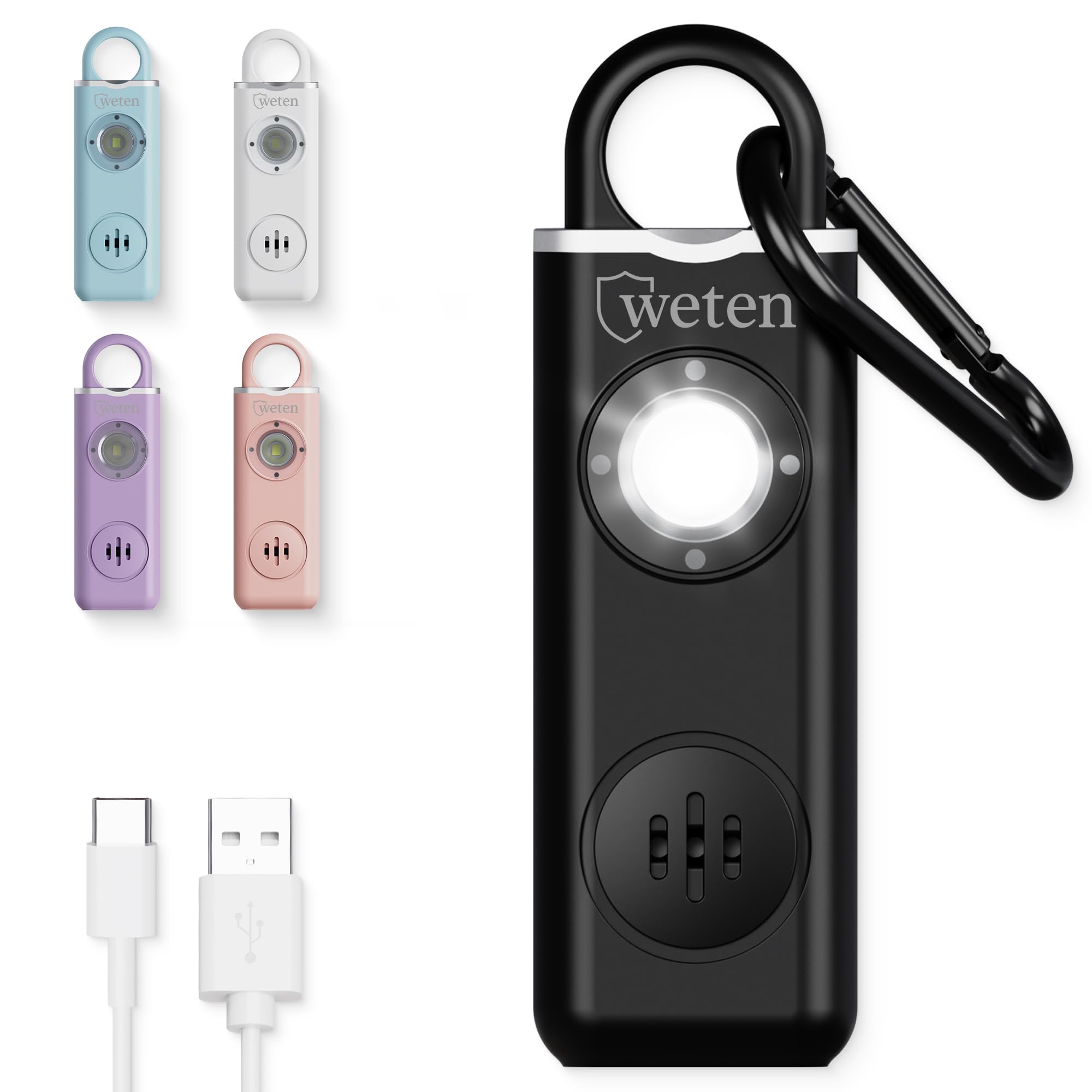 Weten Personal Safety Alarm for Women – 130dB Loud Panic Siren