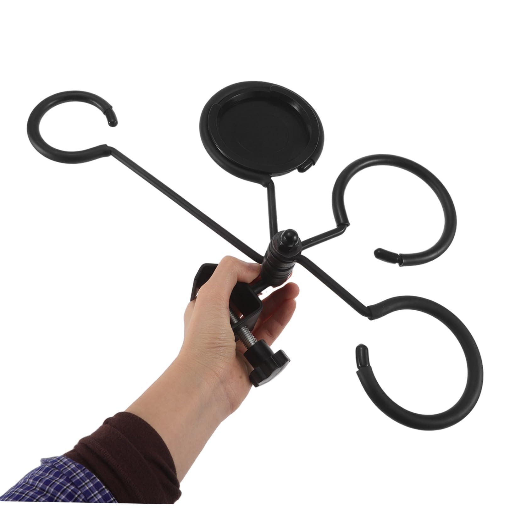 ULTECHNOVO Supporto con Metallo Tromba Sordina in per Trombone e Plastico Nero, Resistente e Leggero Vassoio Girevole per Concerti e Ambienti