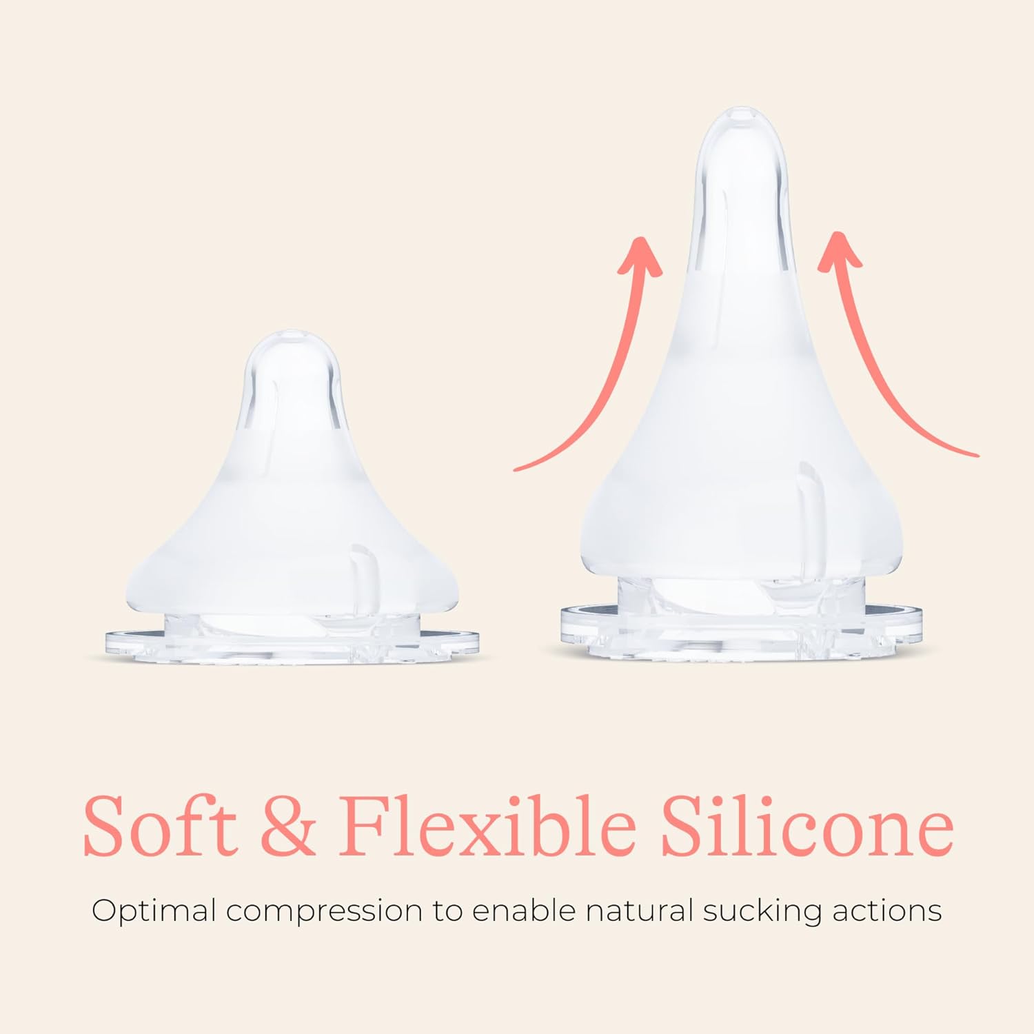 Lansinoh NaturalWave Baby Bottle Nipples – 100% Soft, Durable Silicone, Made Without BPA BPS, Anti-Colic, Supports Baby’s Developing Mouth and Teeth, Extra Slow Flow, Size XS, 4 Count, 0+ Months - Image 6