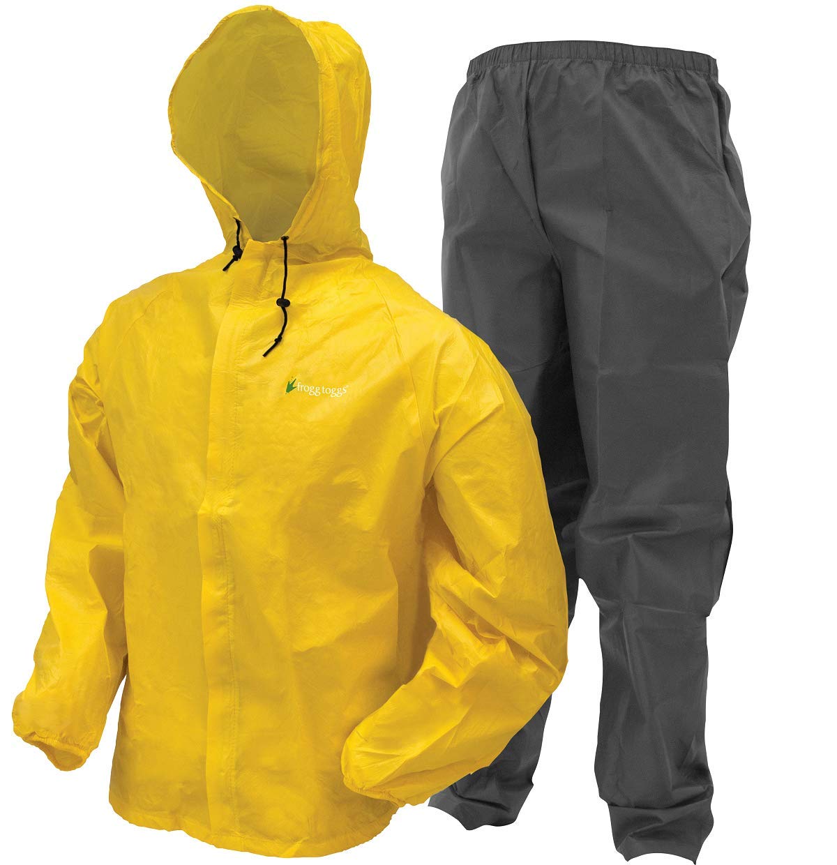FROGG TOGGS Ultra-lite2 Rain Suit Yellow Jacket/Black Pant, Small