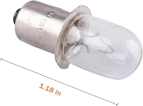 Miniatura 2 de Podoy 780287001 Bombillas para linterna compatibles con linterna Ryobi Ridgid de 18 V P704 P703 P700 (paquete de 2, blanco)