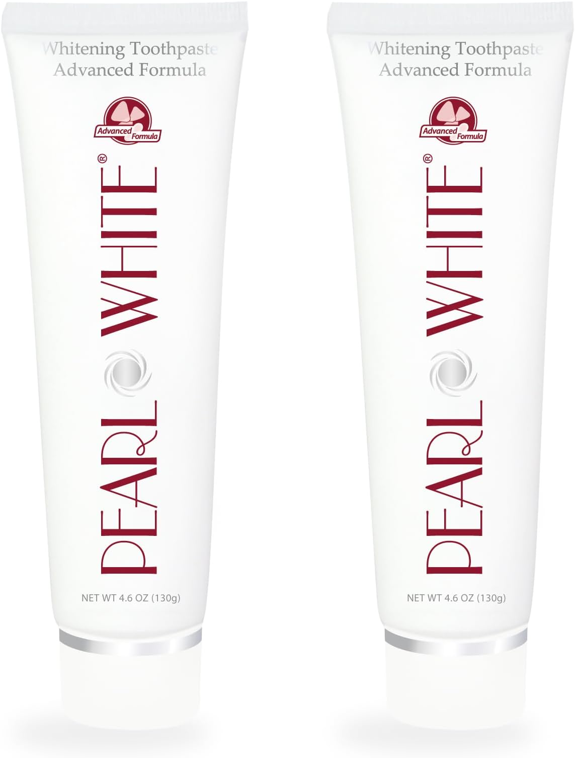 Pearl White Whitening Toothpaste (Advanced, 2 Pack of 4.76 oz / 135 g)