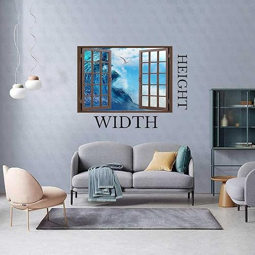 Miniatura 7 de Landscapes Sunset Night Scenery Pegatinas para Pared De Cuarto, ventanas antiguas, despegar y pegar, decoración de pared, puerta de garaje (ancho)