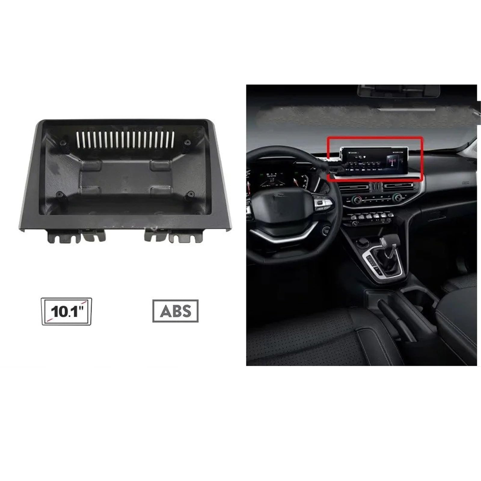 Kit Cornice Autoradio Fascia Per Autoradio Da 10.1 Pollici 2Din Dash Kit Con Cornice Per Fiat Titano 2023 2024 2025 2026 Mascherina Pannello Radio