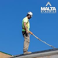 Vista 8 de Malta Dynamics Kit de Cubo de Seguridad para Techadores de 50' – Arnés de Seguridad Pass-Thru Warthog, Ancla de Techo Reutilizable, y Ensamblaje