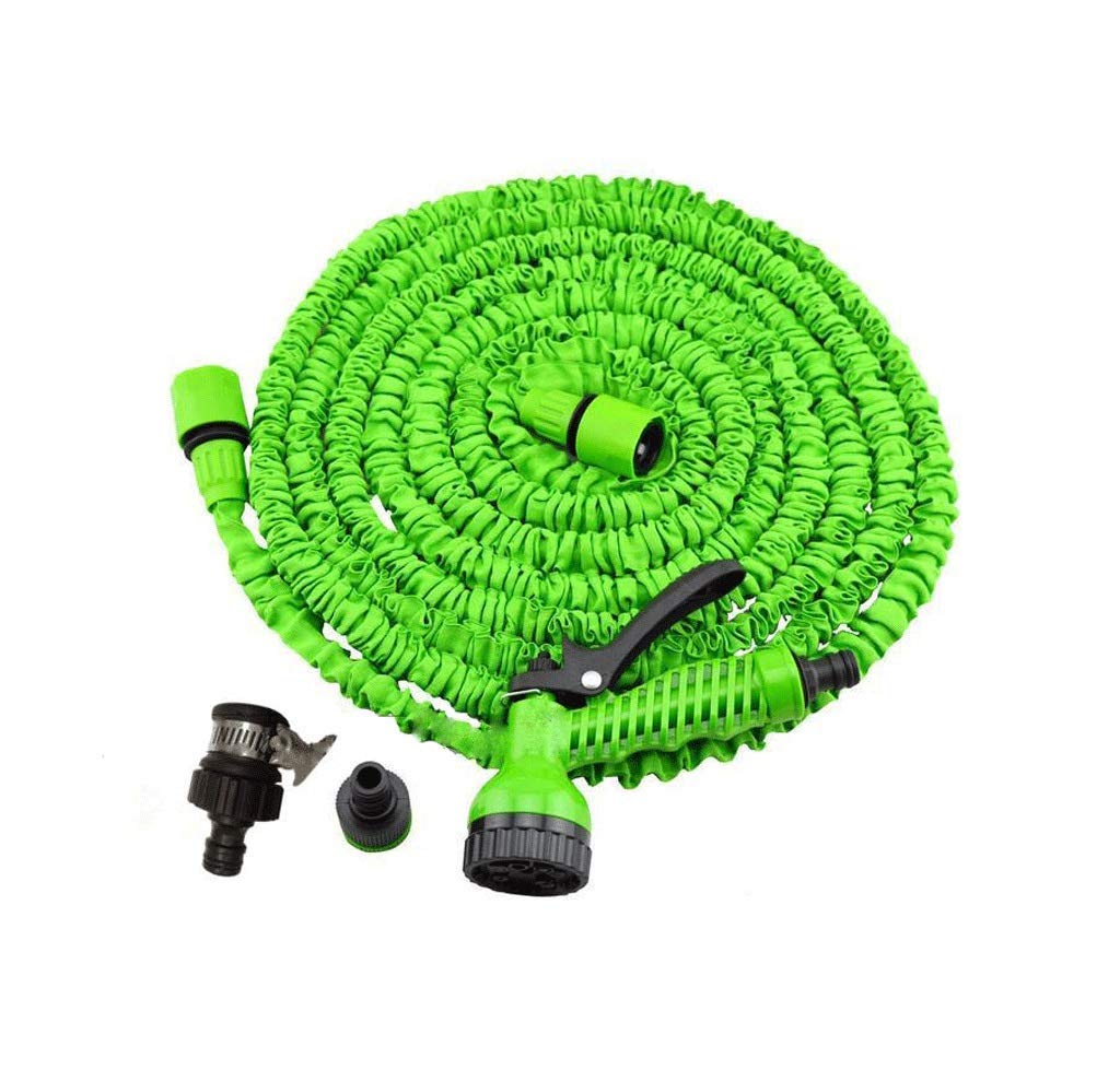 Tuyau d'arrosage multifonctionnel Tuyau d'eau télescopique à haute pression Tuyau d'arrosage extensible Pulvérisation d'eau 7 modes de pulvérisation différents pour le nettoyage de lavage de voiture