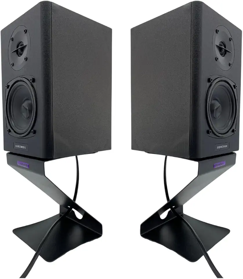 Kit 2 Suportes Monitor Som Audio Caixa Estúdio Yamaha Alto Falando Home Office M-Aúdio Acústico