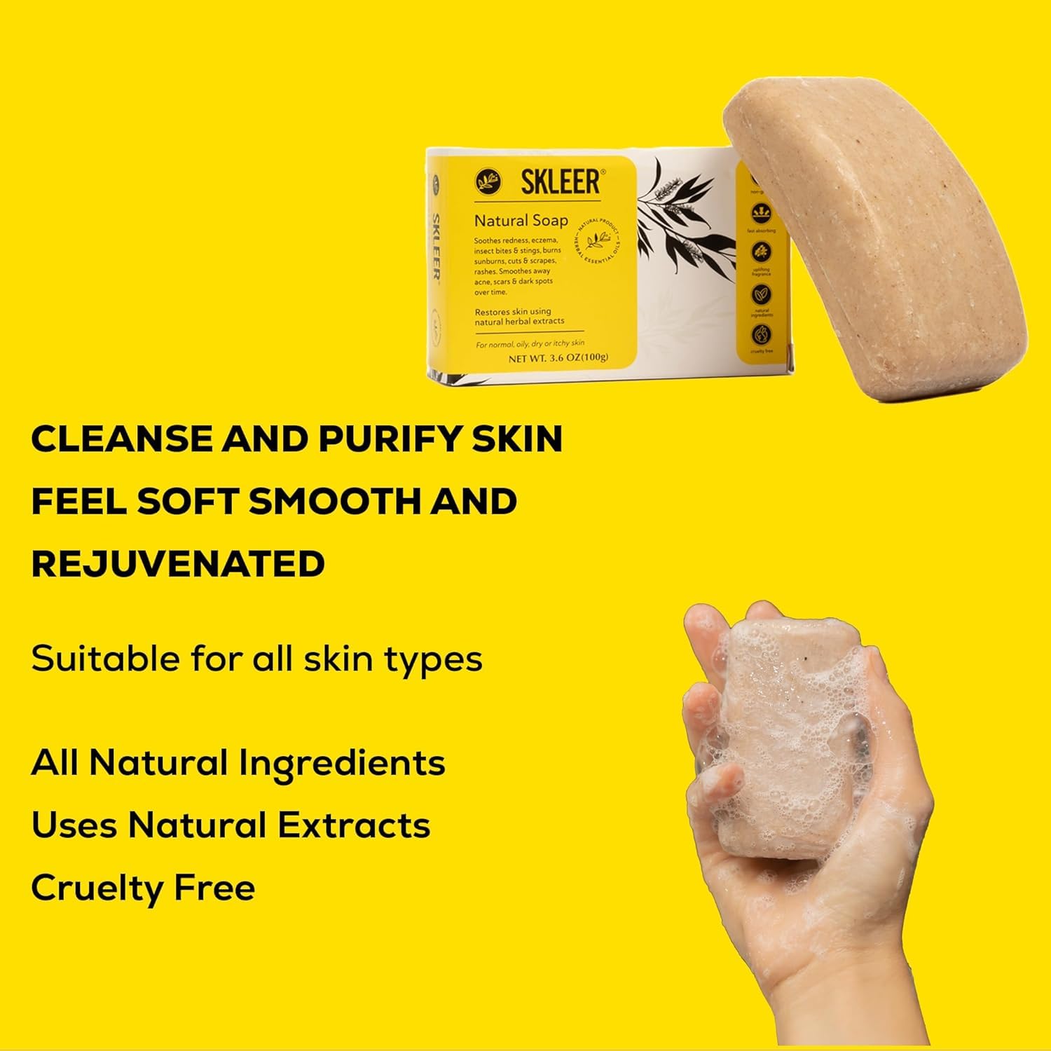 Turmeric Face Cleanser and Body Wash Bar 3 Pack | All Natural Soap with Essential Oils and Proprietary Extract | Facial Wash Soap Bar for Even Skin Tone, Brightening, and Blemish Targeting