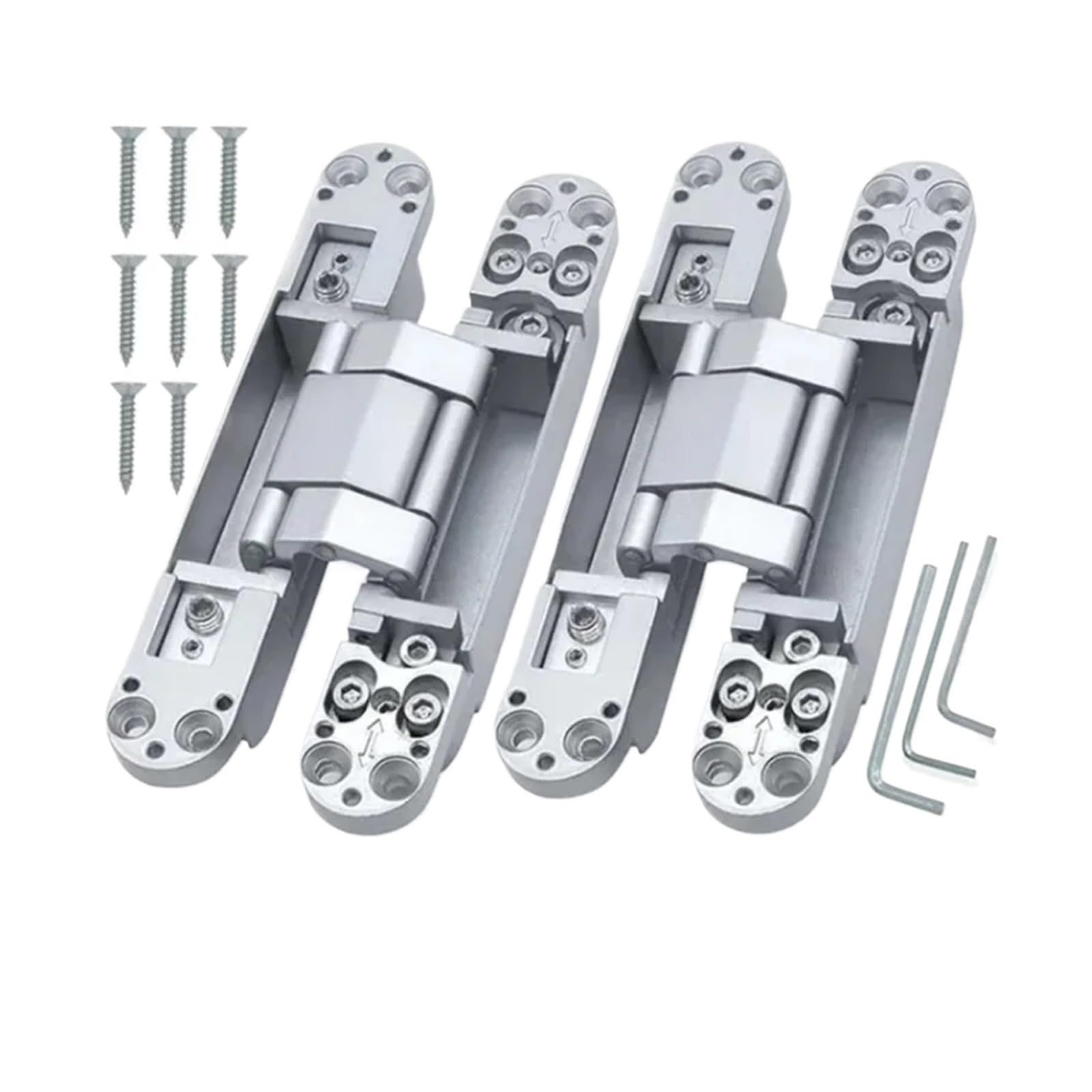 Chtkagv 2Pcs 80Kg-Silver 2Pcs Invisible Door Hinges, Hidden