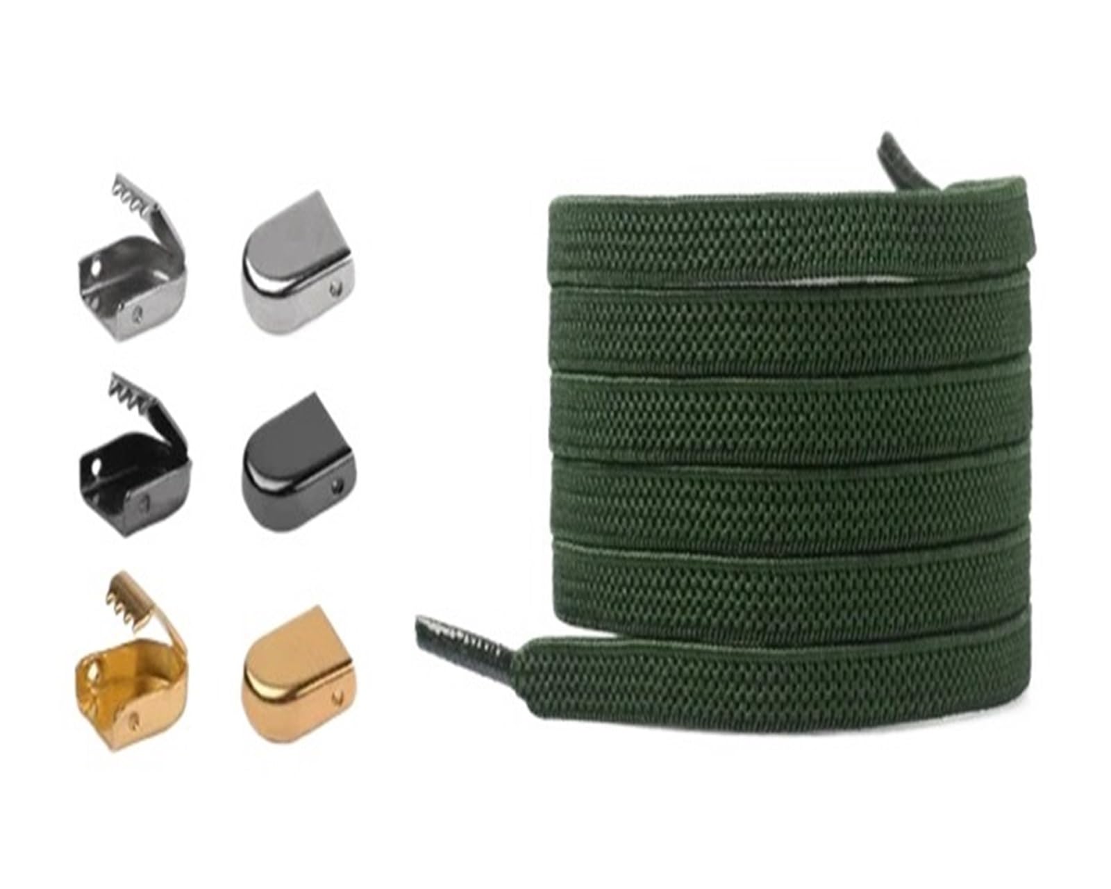 GPDNBIEU Shoelaces, Elastic Shoelaces Outdoor Leisure Sneakers Shoelace Kids Adult Lazy Laces(Army Green)