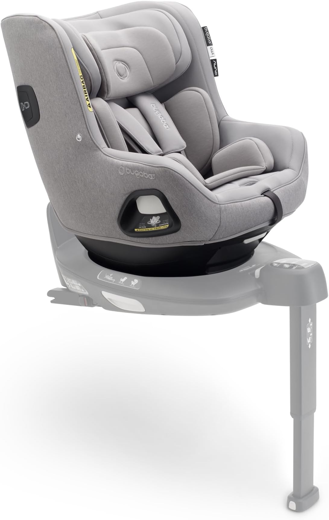 Owl by Nuna Car Seat from Birth to 4 Years, 0-18 kg, 360° Rotatable, Rear and Forward, Group 0+/1, Reinforced Fairing and Side Impact Protection, Grey