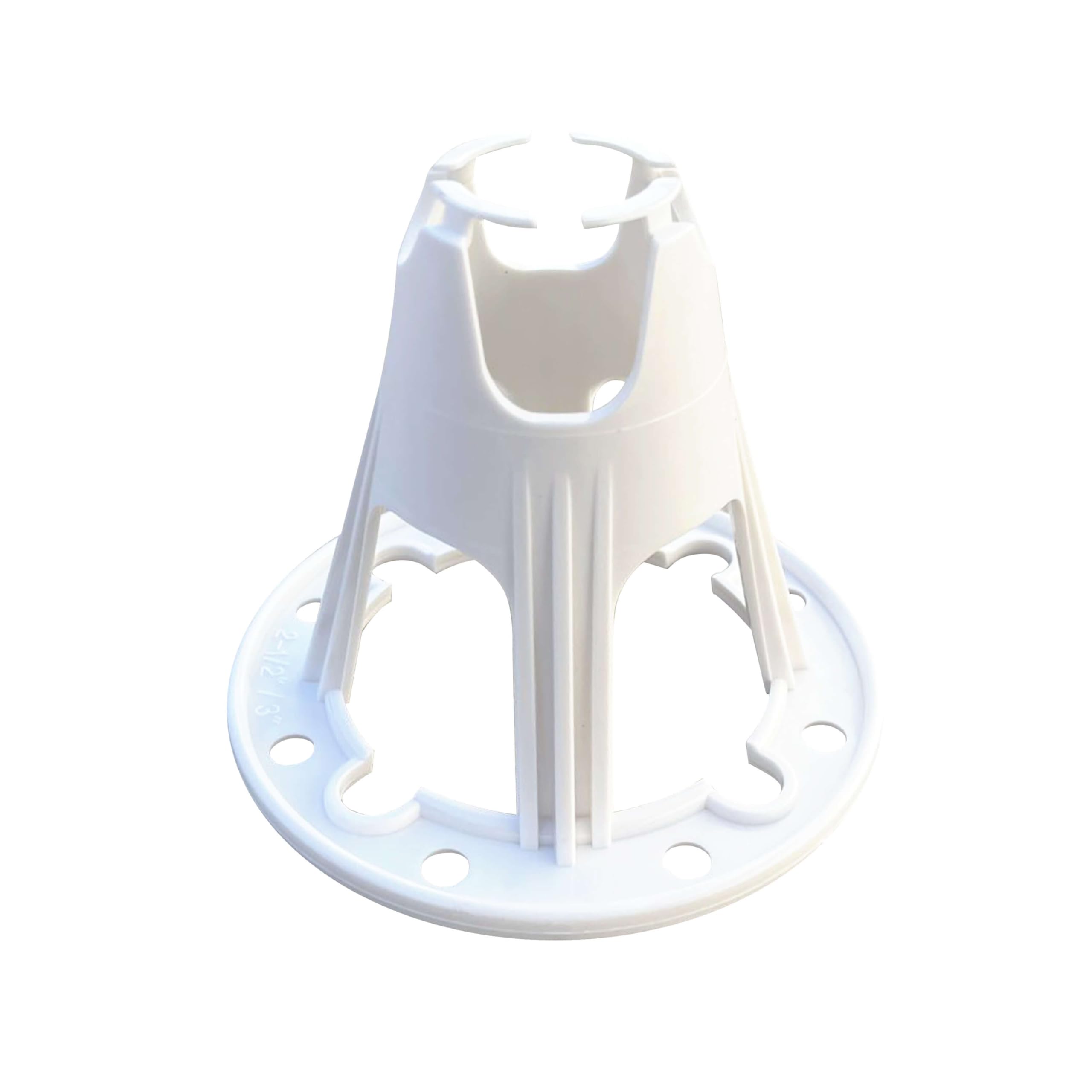 Sandbaggy Plastic Rebar Chairs - Elevates Rebar 2-1/2"" or 3"" - Concrete Chair Supports Rebar #3 to #5 and Steel Wire Mesh (200, 2.5"" - 3"" Rebar Chair), White