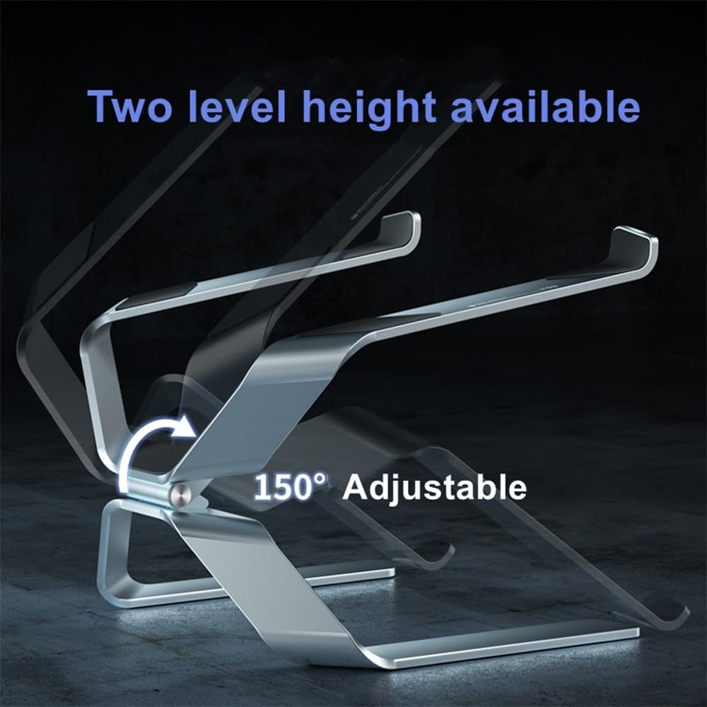 Supporto for laptop da scrivania, supporto di raffreddamento notebook in alluminio ergonomico con angolazione regolabile Supporto per Portatile
