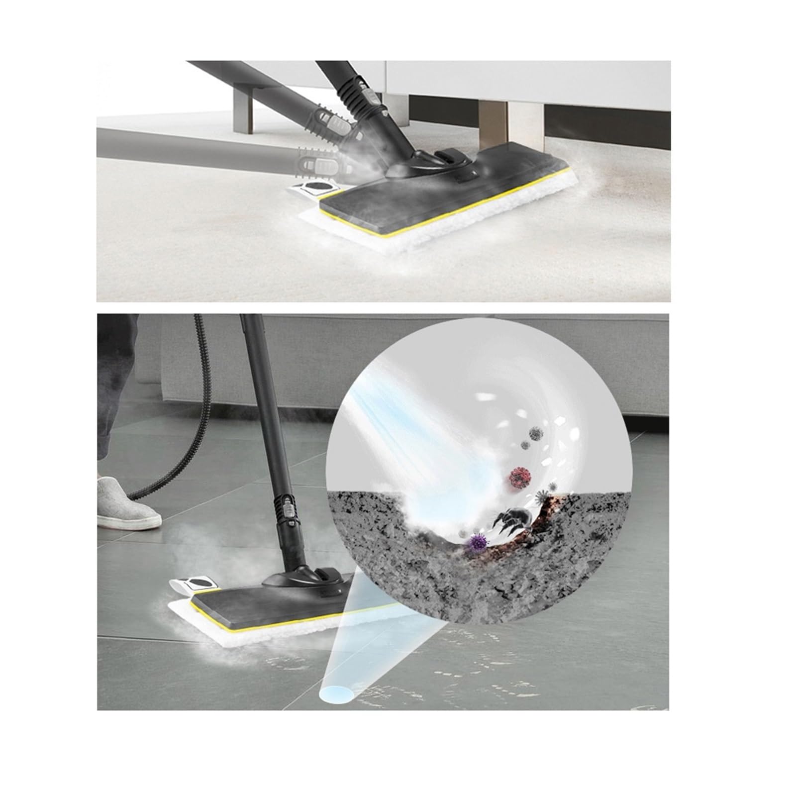 Accesorios, Compatibles Con Karcher, Boquilla For Suelo De Fácil Fijación SC1 SC2 SC3 SC4 SC5, Paño De Microfibra For Suelo, Limpiador A Vapor(Set 5)