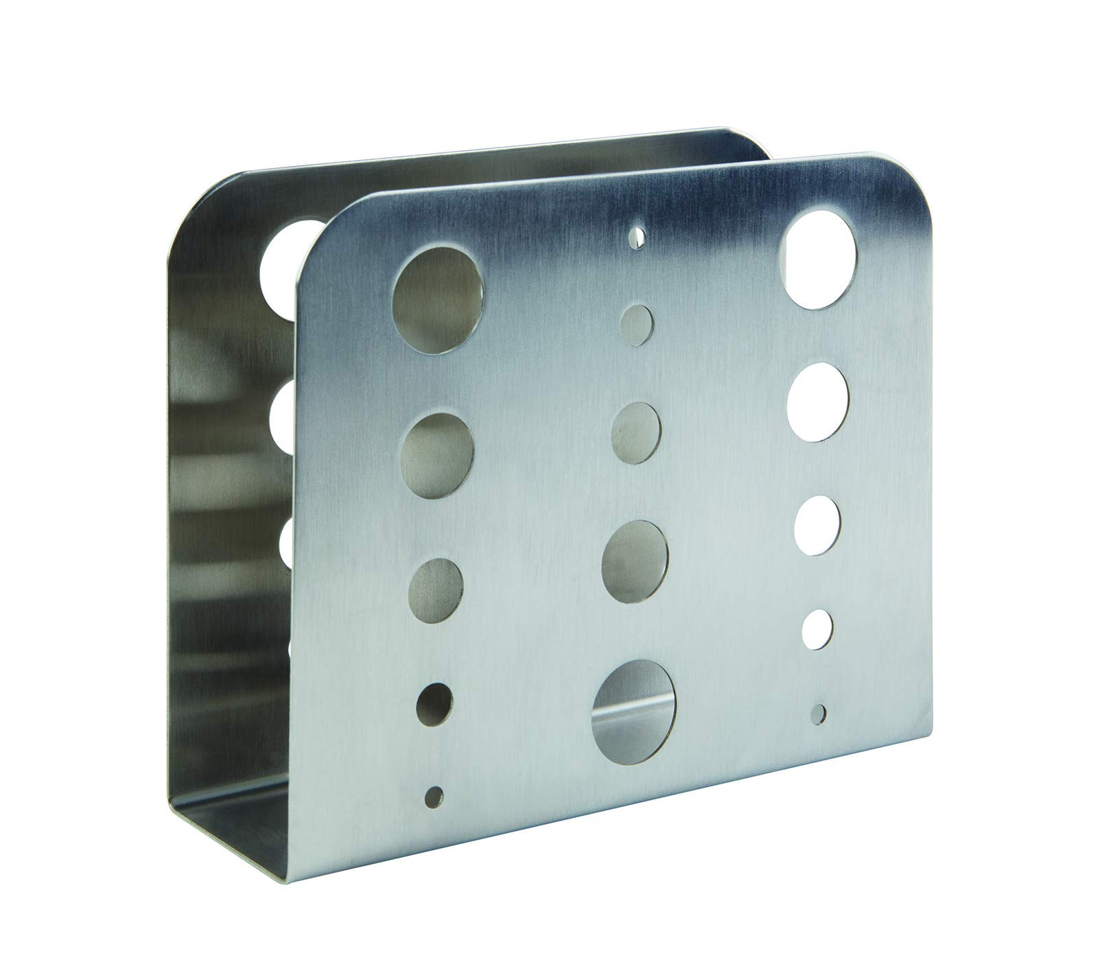 ERK Portatovaglioli In Acciaio Inox 18/0 - A Molla, Per Tovaglioli 33x33 Cm, Con Piedini In Gomma