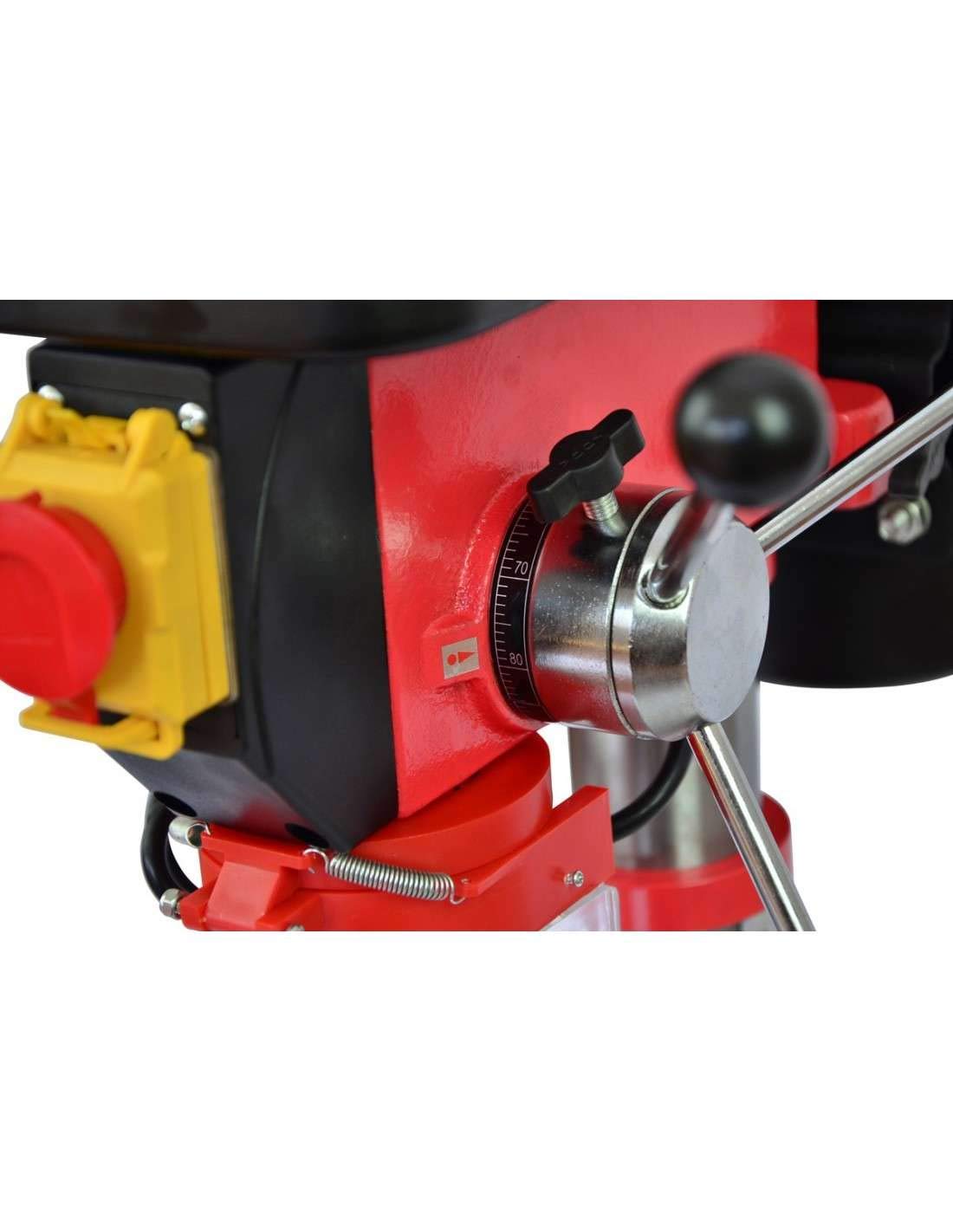 Spark - Taladro De Columna 550W, Taladro Vertical 220V, 12 Niveles De Velocidad, Altura 840mm, 220-2450 Rpm, Diámetro Máximo De Perforación 16mm, Taladro De Banco, Taladro De Mesa