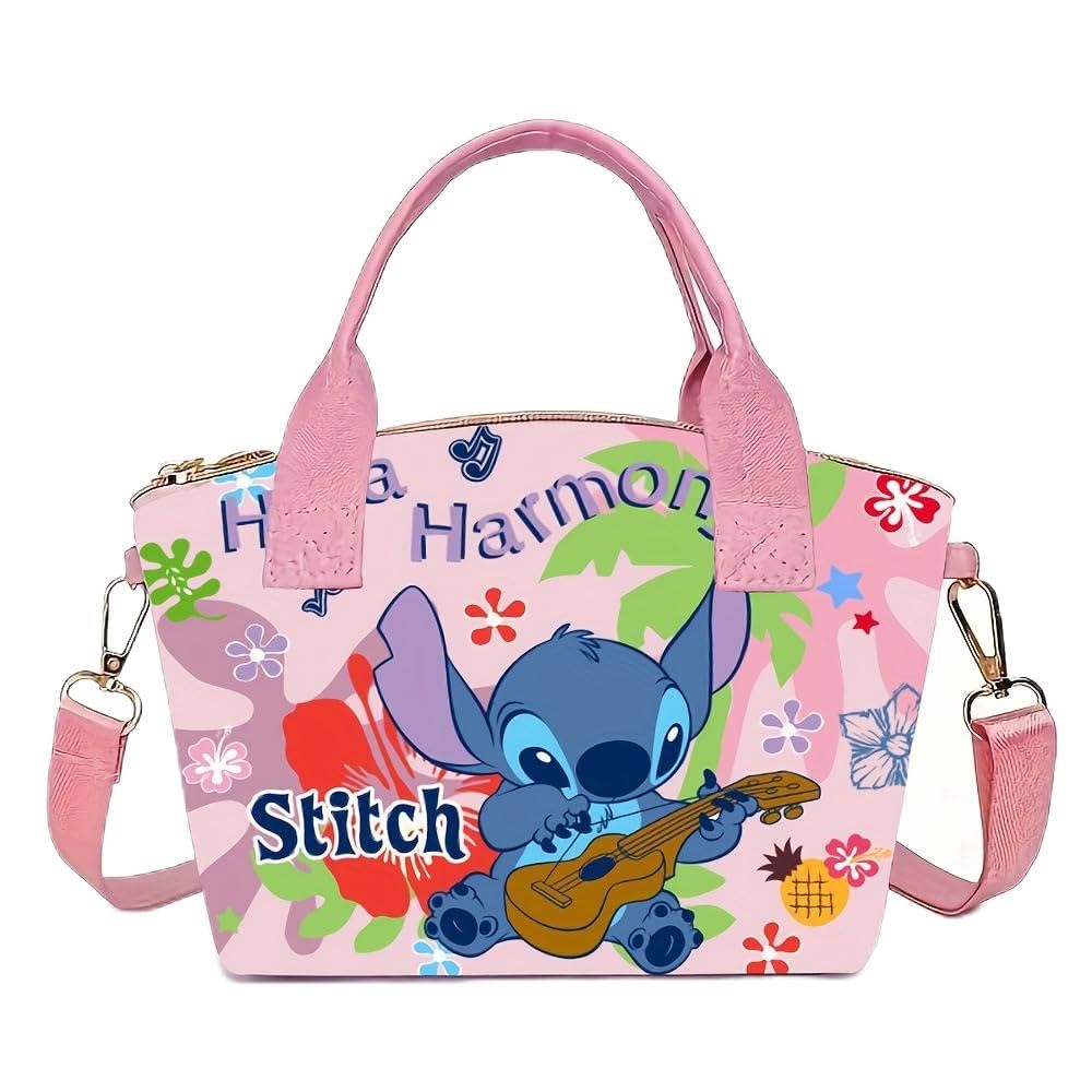 Stitch Crossbody Tote Bag, PU Leather Top Handle Satchel with Detachable Adjustable Strap…