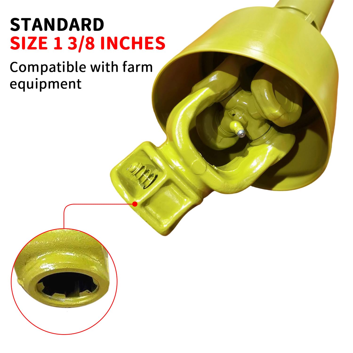 Eje Toma Fuerza Euro-Driveshafts Eje Cardán Para Tractor Hasta 40 CV - Eje  De Transmisión Articulado Con Protección, 1 3/8 Pulgadas, 6 TDF 1 3/8 6  Estrías