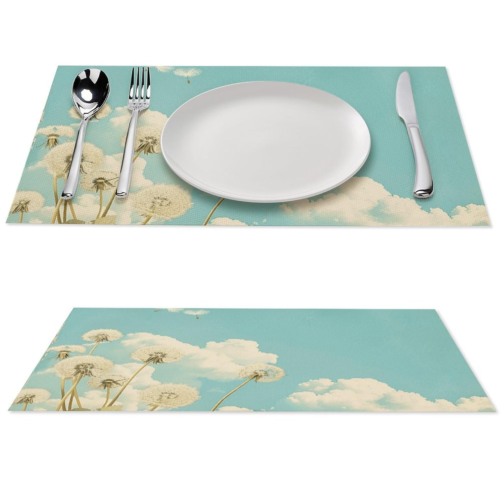 Sets de table antidérapants et lavables en PVC robuste pour protection thermique de table