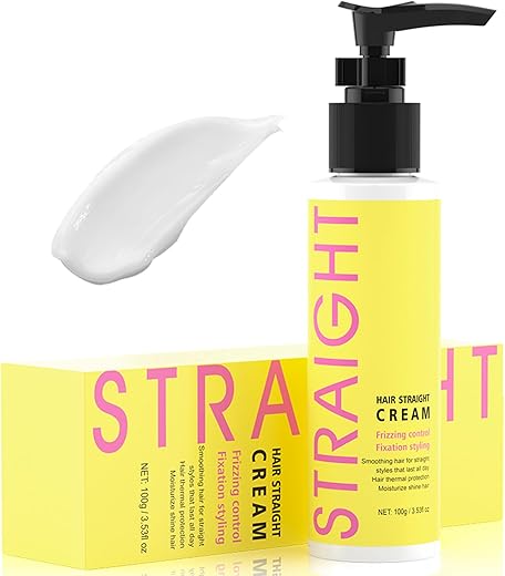 Hair Straightener Cream, New Protein Correcting Hair Straightening Cream, Silk & Gloss Hair Straightening Cream, Straight Hair Products for Women Men
