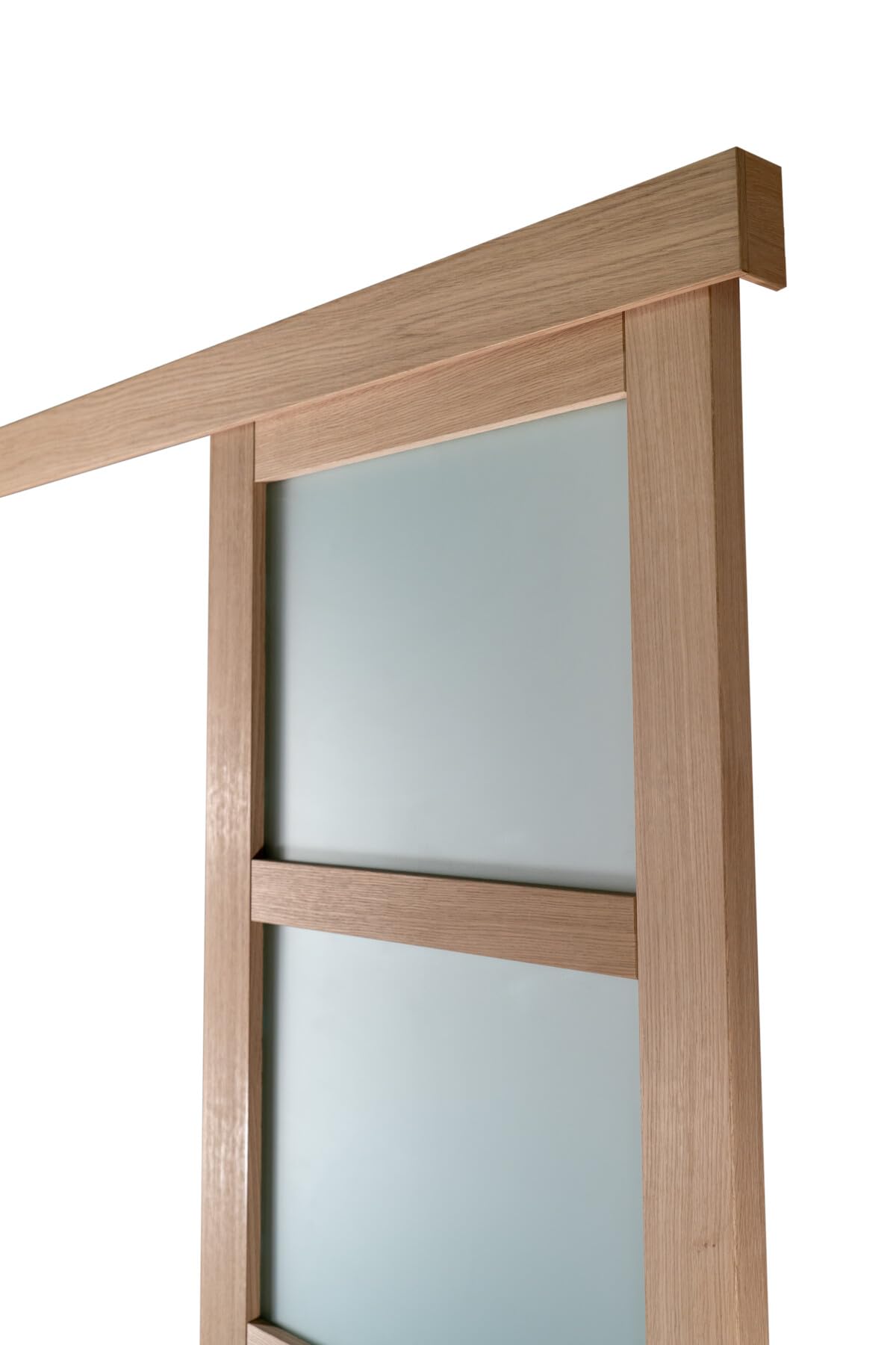 Porte coulissante PARIS 4 Vitrages bois chêne 2040x730