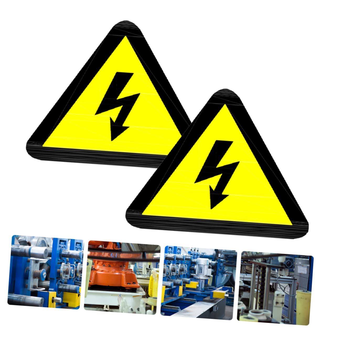 Autocollants D’avertissement Haute Tension 20 Pièces, Jaunes | Étiquette Adhésive, Signal de Sécurité et Prudence, pour Équipement et Panneau Électrique, Chantier, École